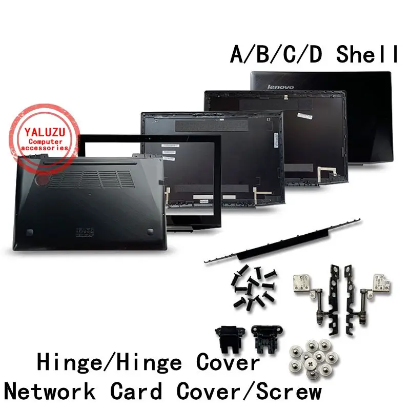 Shell For Lenovo Y50-70/A/AM/AS/AT Y50-80 LCD Top Case/Bezel Cover/Bottom Base Cover/Hinge/Hinge/Cover Network Card Cover/Screw laptop cover