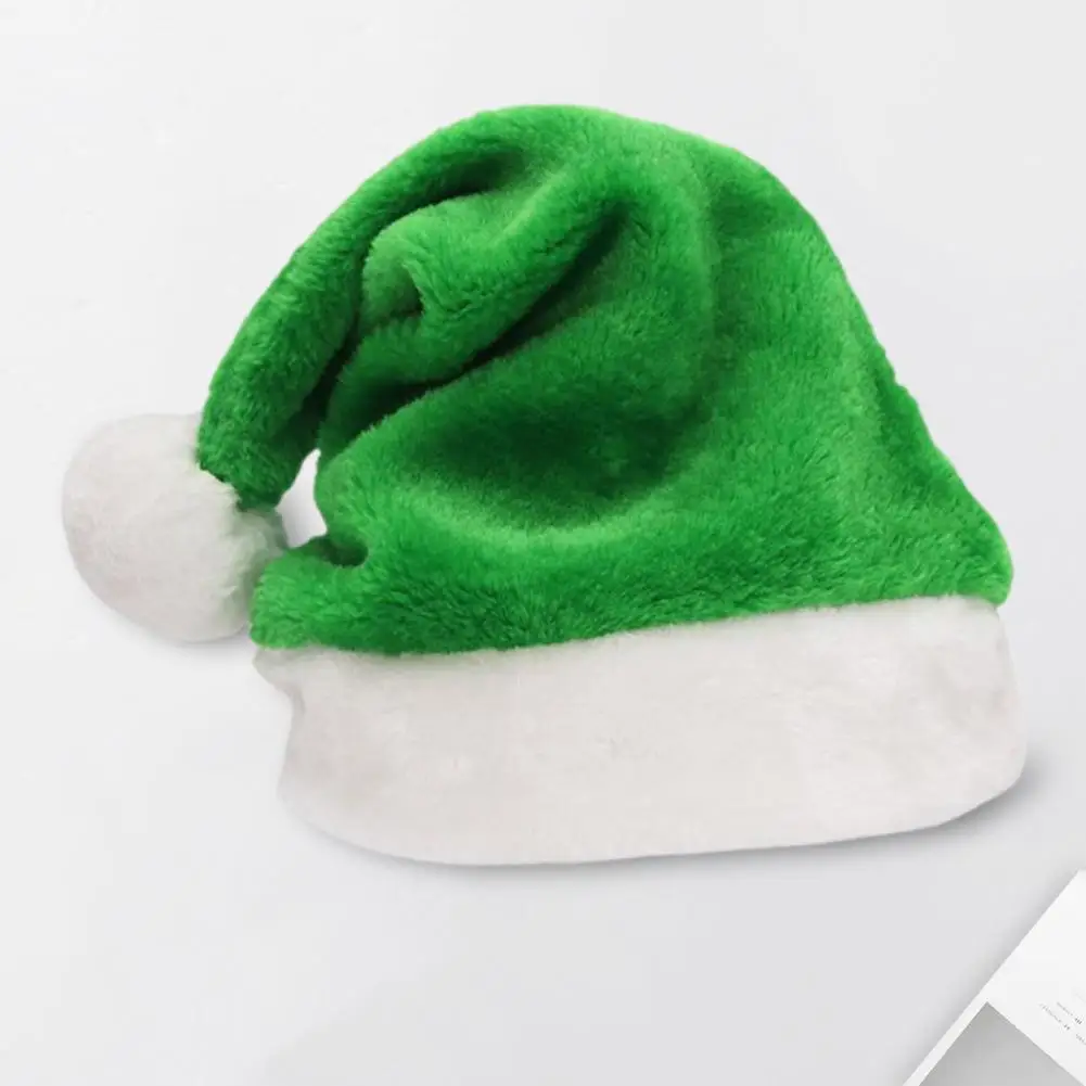 29*39cm Santa Hat For Women Men Kids Plush Velvet Christmas Hats Soft Holiday Dress-up Accessory For New Year Party Supplies