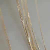 Collier chaîne Simple en argent Sterling 925 plaqué or 14K pour femmes, bijoux polyvalents de tempérament à la mode 4