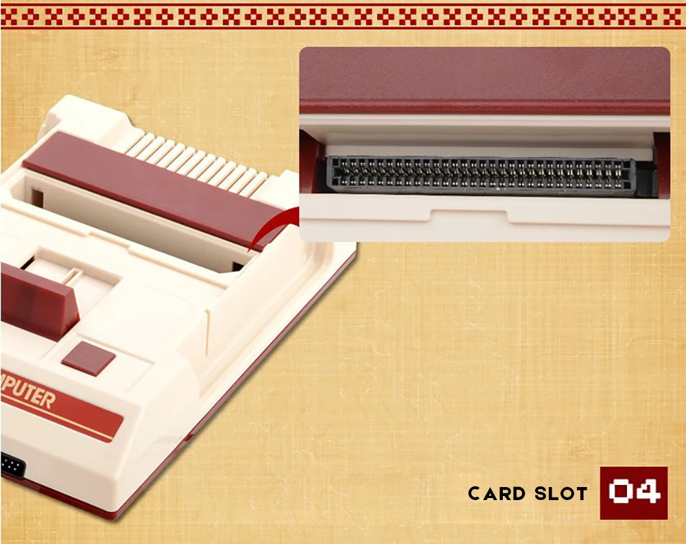Nostalgic FC TV Home Game Console Retro Red and White Machine 8-Bit Card Game Console 500+132 Games Free Shipping