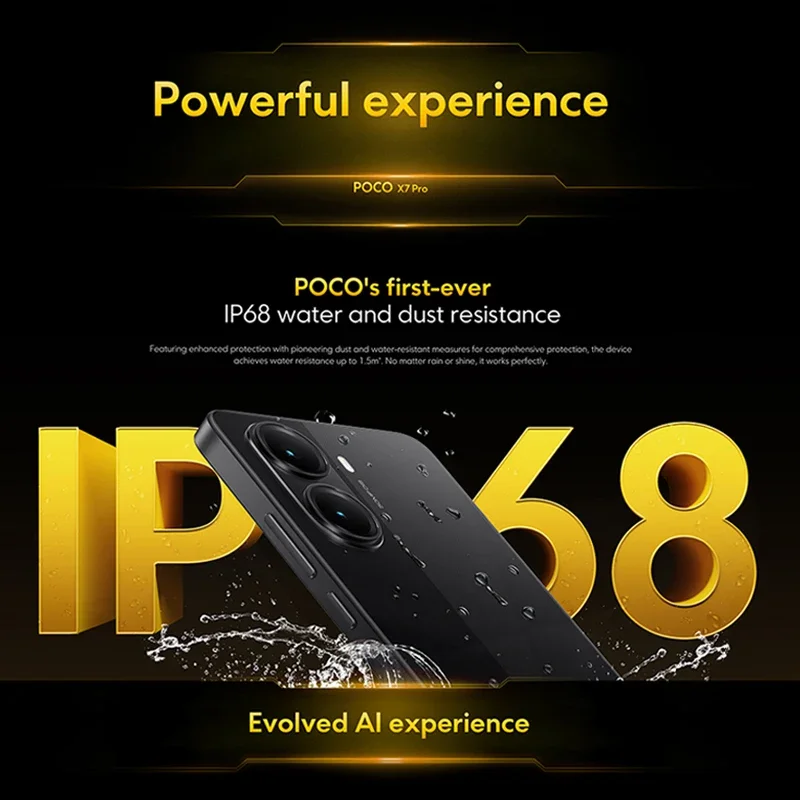 【World Premiere】POCO X7 Pro Global Version Smartphone Dimensity 8400-Ultra 6000mAh 90W Charge 50MP camera with OIS 120Hz NFC 5G 3