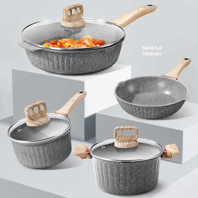 20Pcs Non Stick Cookware Set Cooking Pots Frying Pan Set Utensils