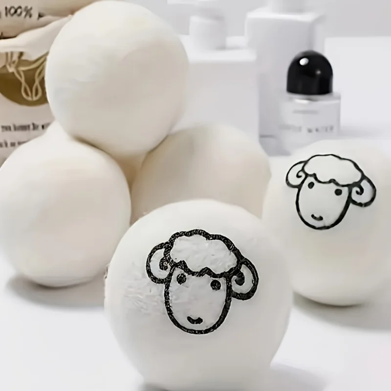 6pcs Wool Drying Balls Static Electricity Reducing Wrinkle Softener Washing Ball Clothes Care Supplies Home Cleaning Gadgets laundry ball