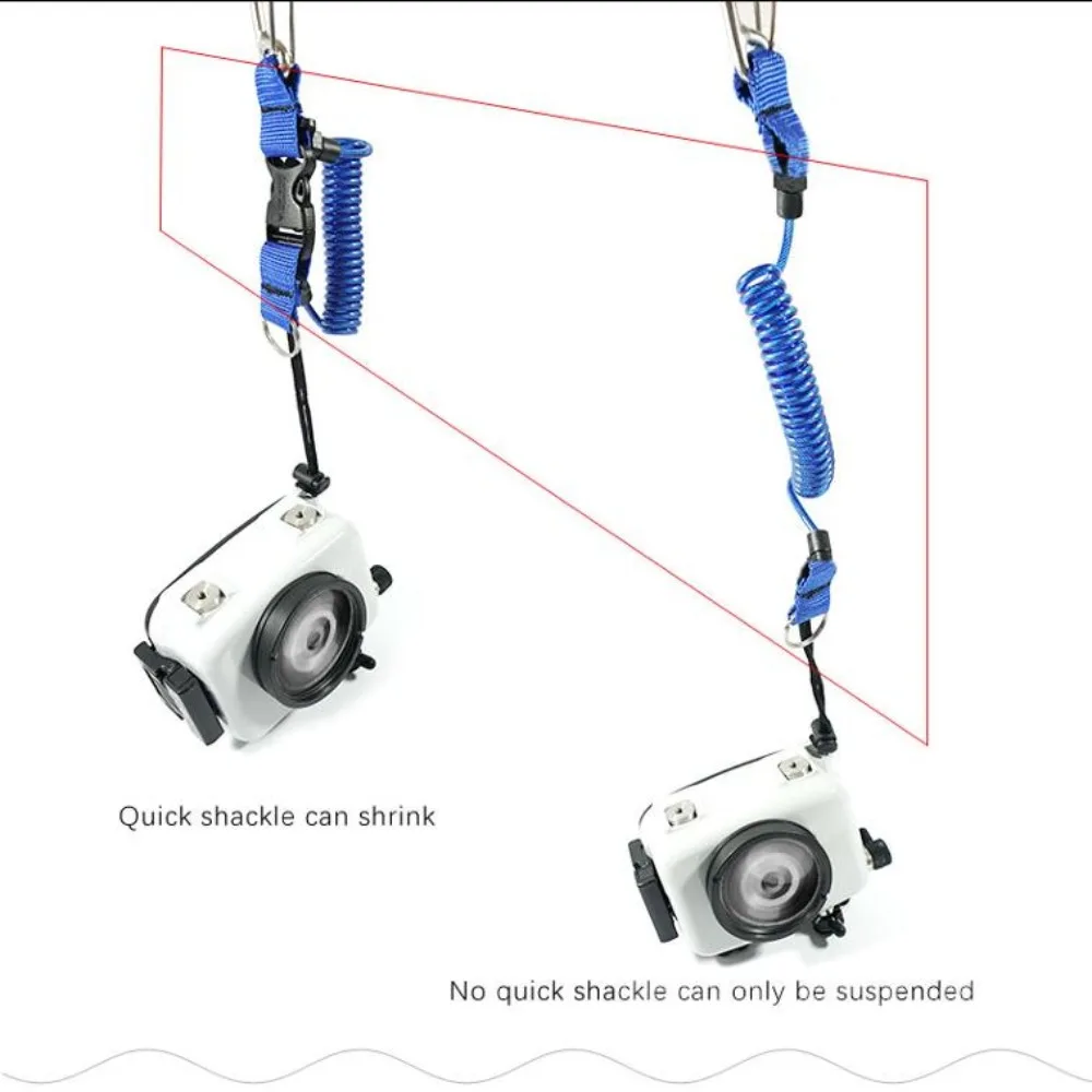 Nitescuba-submersível à Prova de Perda Coil Spring Corda de Bobina com Fivela de Liberação Rápida Mergulho Seguro Emergência Ferramenta - Image 4