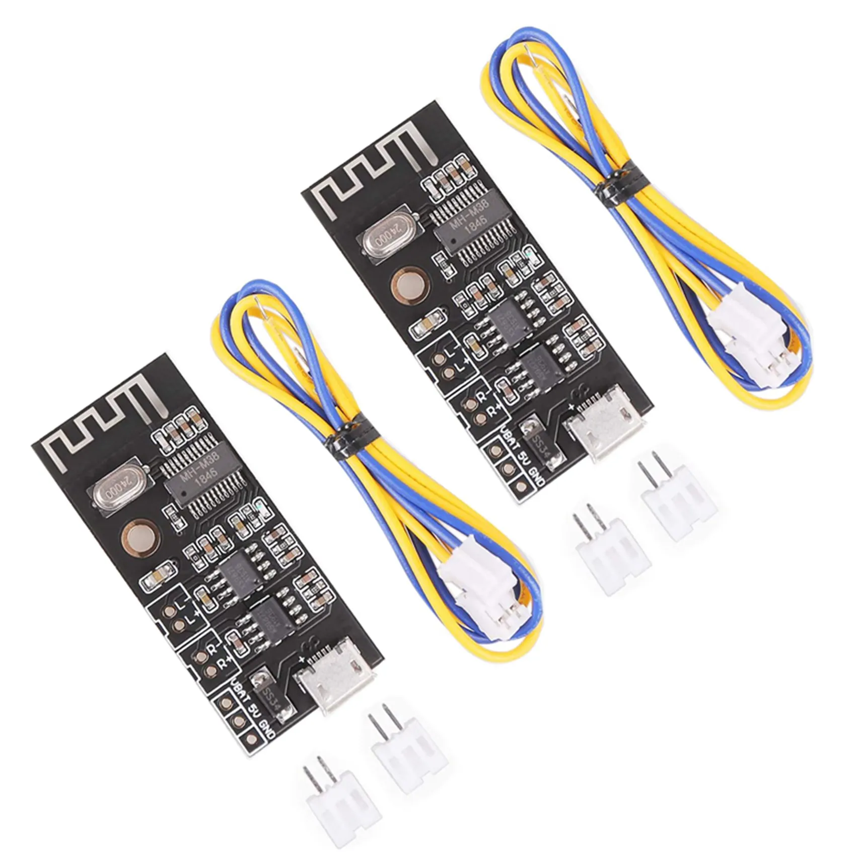 

RISE-2X Bluetooth Amplifier Board, 5W +5W Output Power, DC 3.7V-4.2V/5V Mini Bluetooth Speaker Board