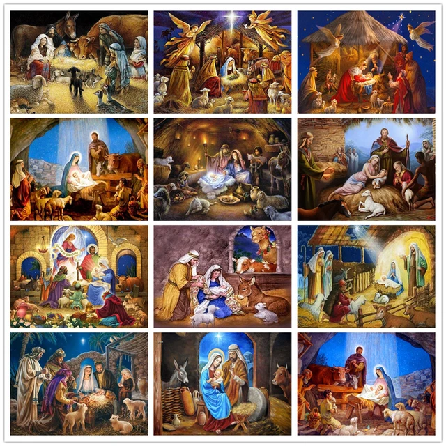 5d Diamond Painting Religious Icon  Diamond Painting Birth of Jesus - 5d  Diy - Aliexpress