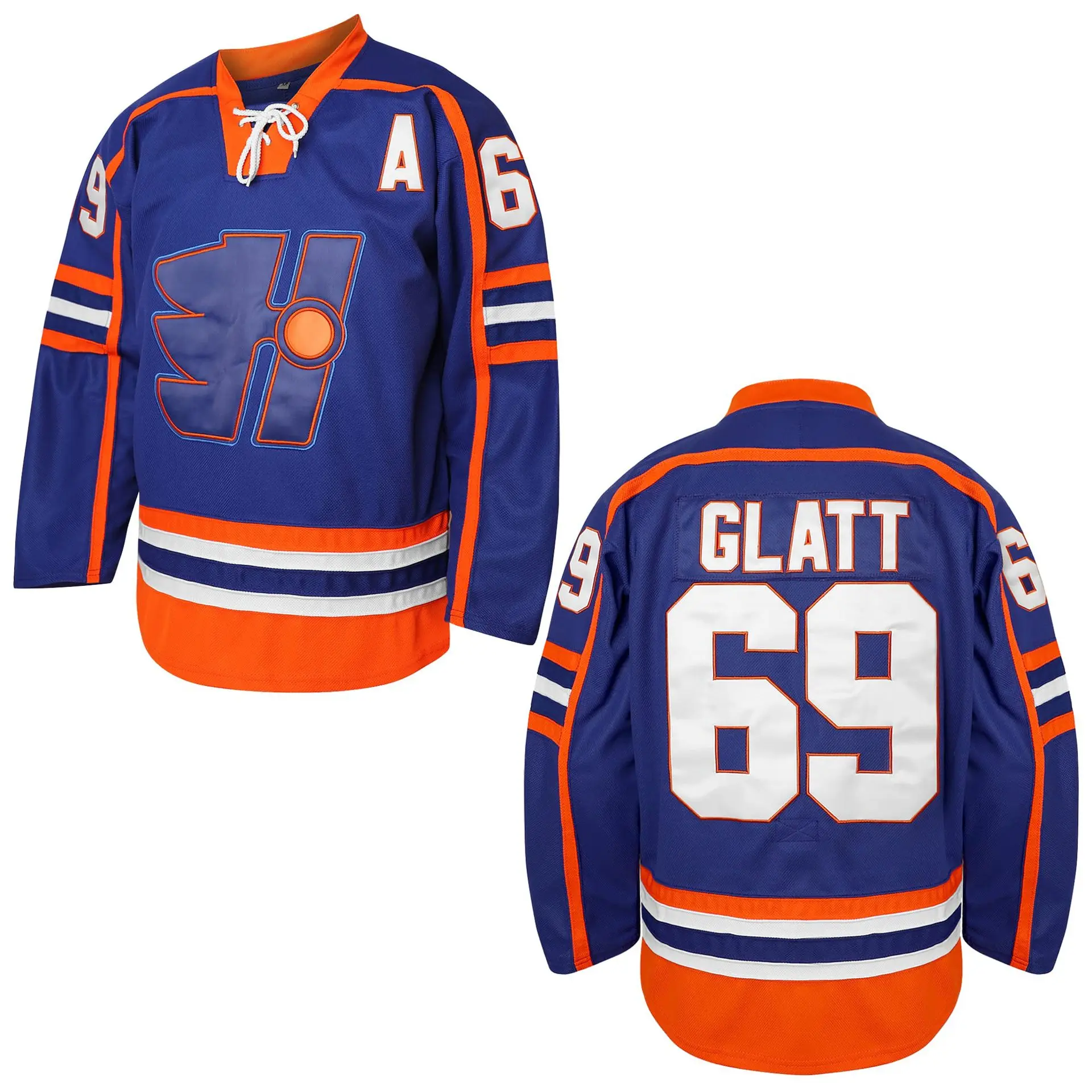 

Men Hot sale Goon Hockey Jersey #69 Thug Glatt LaFlamme # Halifax Highlanders Goon Movie Jersey high quality embroidery Jersey