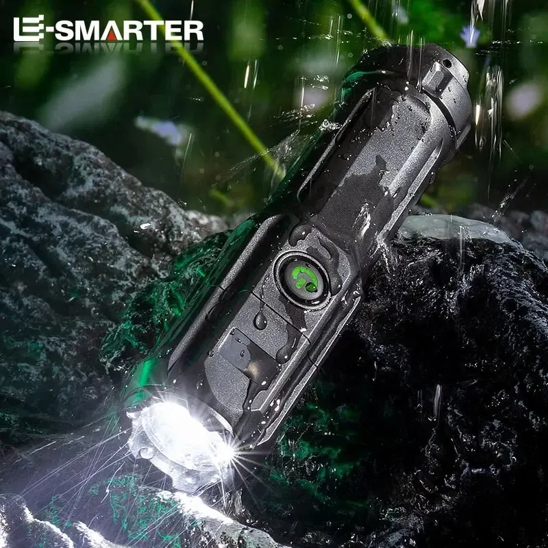Lampe De Poche Extérieure étanche à Lumière Forte, Lampe De Poche Exterieure Etanche A Lumiere Forte Lampe De Poche Longue Portee A Lumiere Forte Projecteur De Lumiere Laterale Rechargeable 98781799