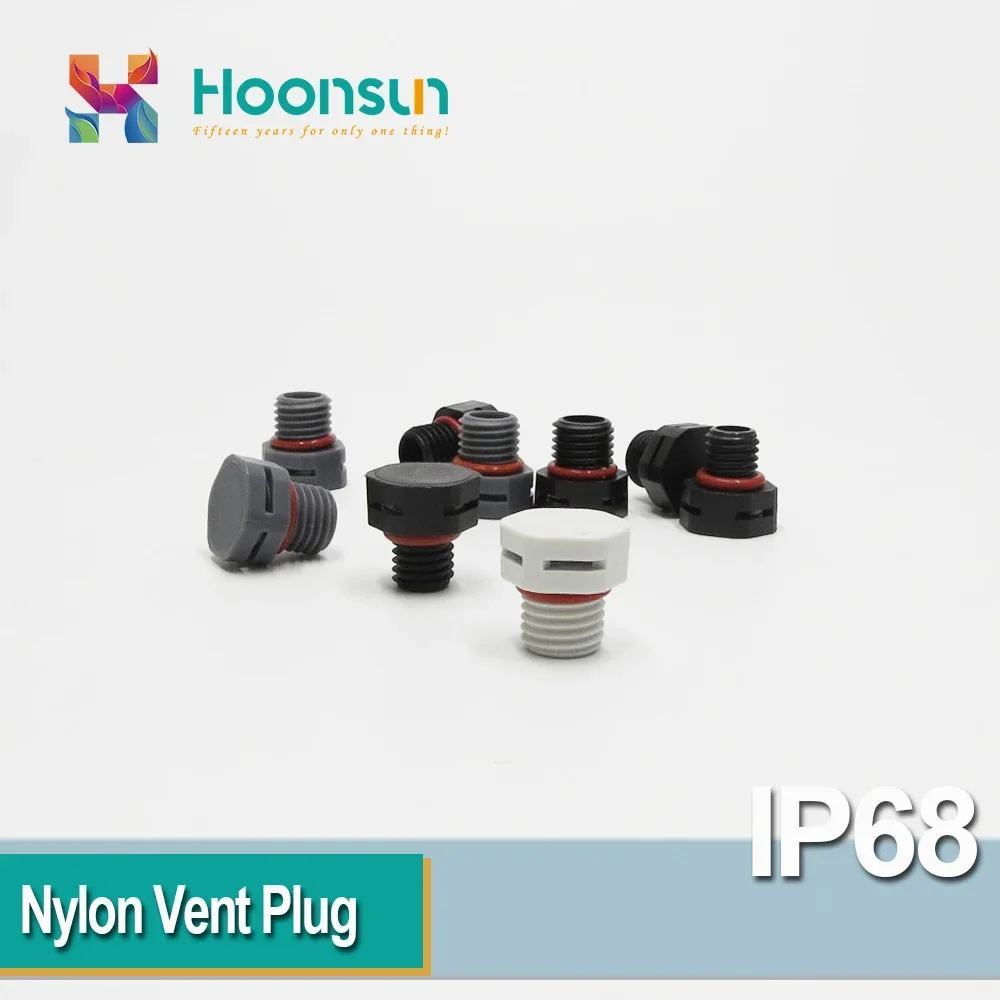 5 pcs M16x1.5 M16*1.5 M16 Nylon Screw Vent Stop Plug Breathable Valve Black