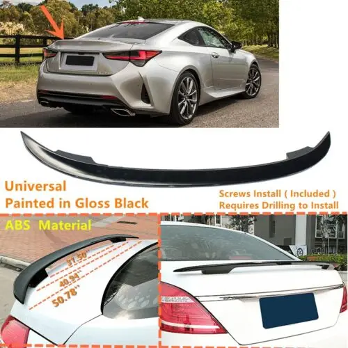 

For 19-2023 Lexus RC350/300/F ABS Plastics Spoiler Trunk Sedan Universal Rear Wing Body Kit Accessories