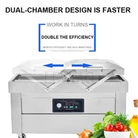 Vacuum Sealing Machine For Food Bags Double Chamber Flat Vacuum Packaging Machine Printing Function Automatic Vacuum-Packer 2
