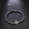 VASSAGO Witch Knot Charm Bracelet Men's and Women's Stainless Steel Box Chain Protector Jewelry Gift 2023 2