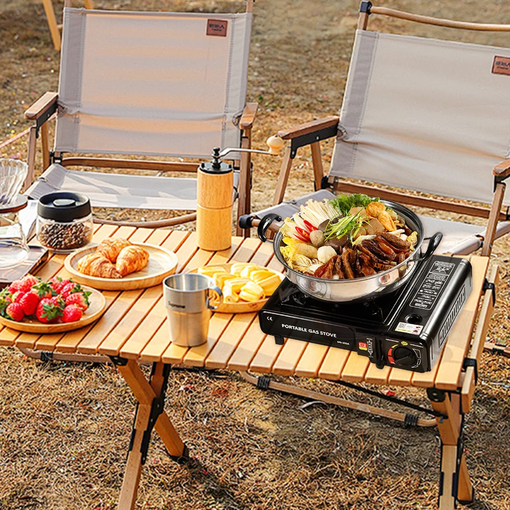Mini Cuisinière à Gaz Portable 4000W - Réchaud De Camping + Ustensiles - NEUF