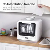Portable Dishwasher Built-in Water Tank,6 Programs, 360° Dual Spray 2