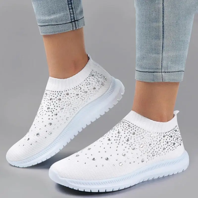 Shoes 2022 Sneakers Women Flat Platform Sneakers Comfortable Women's Sneakers Sock Ladies Shoes Slip On Shoes Woman Mujer - Women's Vulcanize Shoes - AliExpress