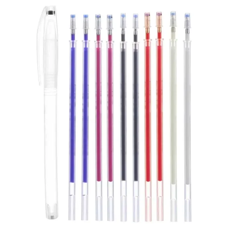 Magic marker pen 10Pcs heat erasable temperature disappearing fabric fabric pens line marking DIY craft sewing accessories