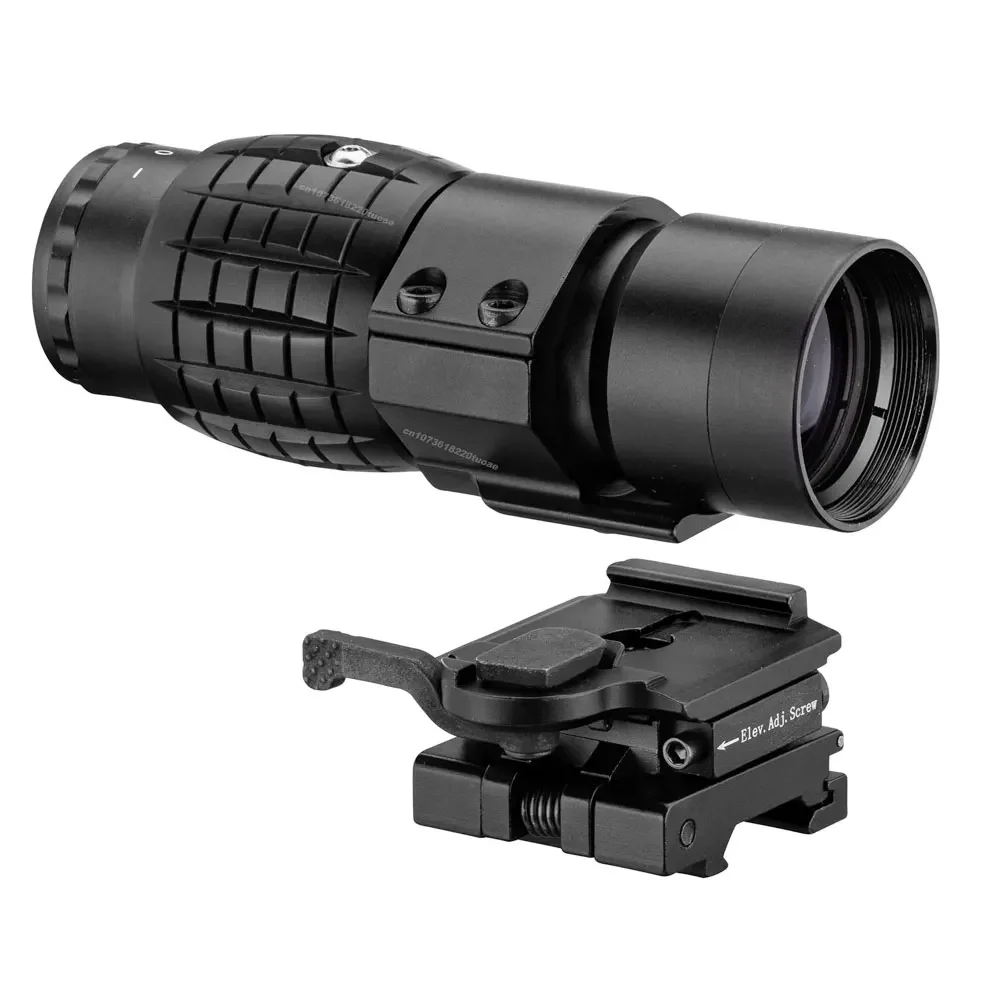 Tactical 3x30mm 3X Magnifier Metal Optics Scope Sight with 20mm Flip To Side Mount with Quick-detach Lever for Outdoor Hunting tactical magnifier scope rifle scope