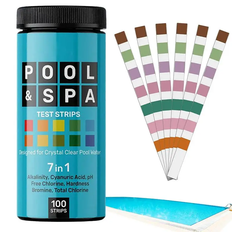 

Pool Water Test Kit Spa And Pool Strips For Salt Water Spa Test Strips For Hot Tub Water Hardness Test Kit With 100 Strips For C