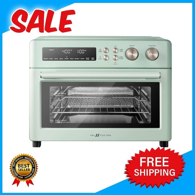 VAL CUCINA Retro Style Infrared Ultra-Quick Air Fryer Toaster Oven,  Multifunctional 10-in-1 XL Countertop Convection Oven - AliExpress