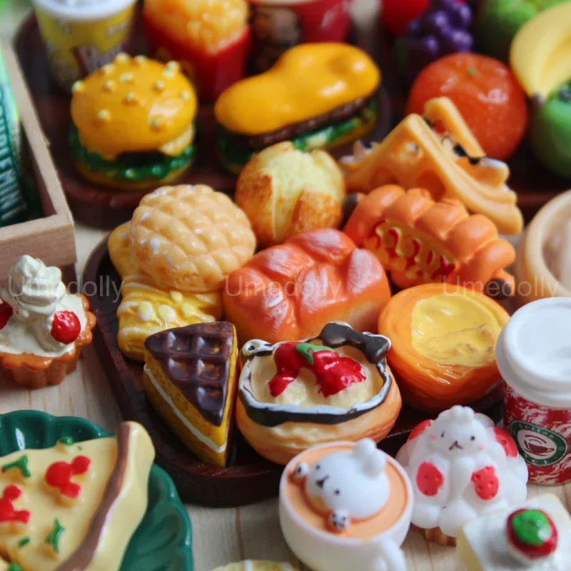 Pretend Food Toys Pretend Kitchen Toys Kitchen Toys Doll House Toys Miniature Dollhouse Food Supermarket Mini Snack Simulation Cake Wine Drink For Blyth BJD Doll Kitchen Accessories Toy