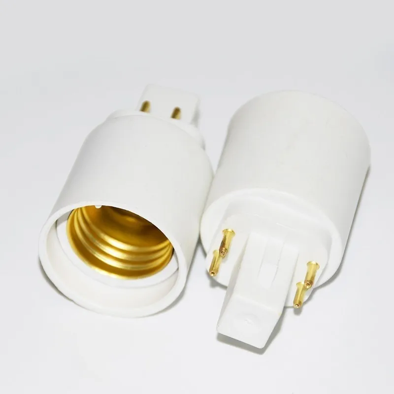 G24 to E27 Adapter G24Q 4PIN to E27 E26 Lamp Light Bulb Lamp Adapter Converter Holder Base Converter