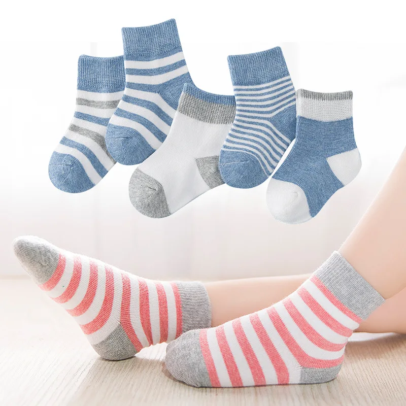 

0-3 Year 5 Pairs Pack Wholesale Baby Socks Children's Summer Mesh Socks Ultra-thin Breathable Stars Moon Boys Girls Kids Socks