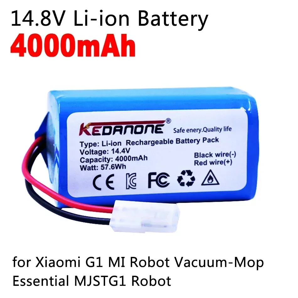 

New 4S1P 14.4V 3500mAh Li-ion Battery Pack,For XIAOMI MIJIA Mi Robot Vacuum-Mop Essential G1 MJSTG1, SKV4136GL H18650CH R30 R35