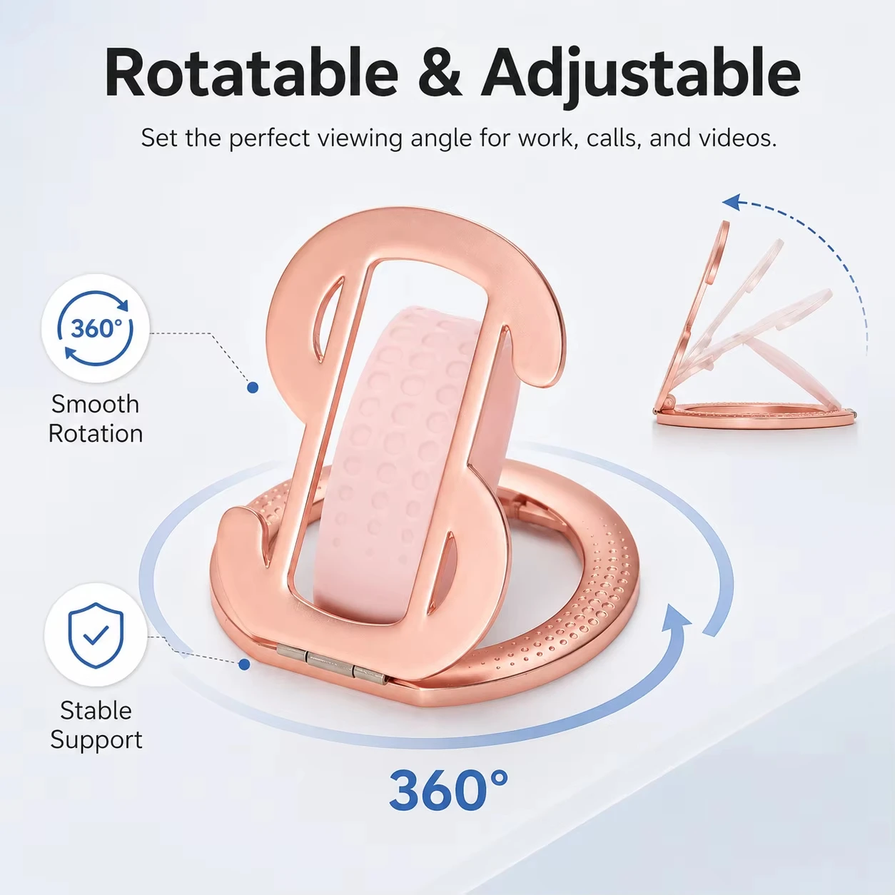 Magnetic Foldable Phone Holder with 360° Rotation