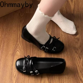 Silver Women Ballet Flats Comfortable Round Toe Shallow Shoes 2026 New Spring Autumn Vintage Ladies Dress Mary Jane Shoes 1
