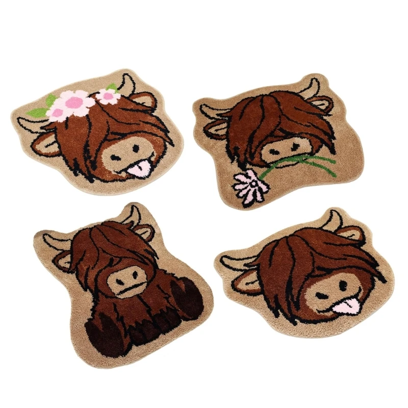 

Highlands Cow Home Bathroom Mats Antislip Absorbe Kitchen LivingRooms Doormat T21C