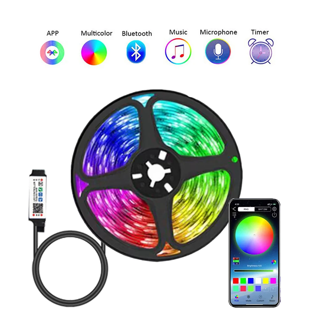 Tira de Luces LED RGB con Control por App y Bluetooth (5V) S8ad91656190c4b27b5e29497d01473e18