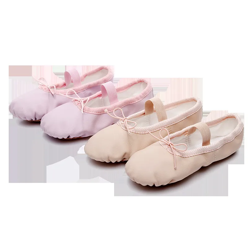 Hot Sale Kids Girls Pink Dance Wear Full Sole PU Leather Ballet
