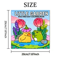 LITTLE GARDEN Bold-easy Patterns Coloring Book for Adults Cute Drawing Book Perfect Gift for Party and Birthday 2