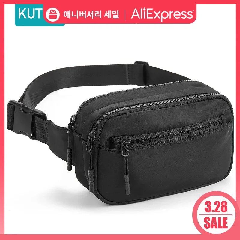 

KUTOU Women's Waist Bags Versatile Fanny Pack with Zipper Ideal for Outdoor Sports Crossbody Chest Bag Casual Belt Cellphone Bag