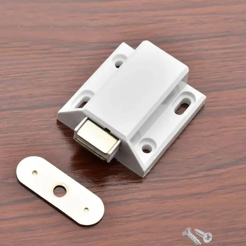 Magnetic Cabinet Catches door catches 1PC Nylon Push to Open Touch Cabinet Door Damper Buffers Stop With Screws For Single Door