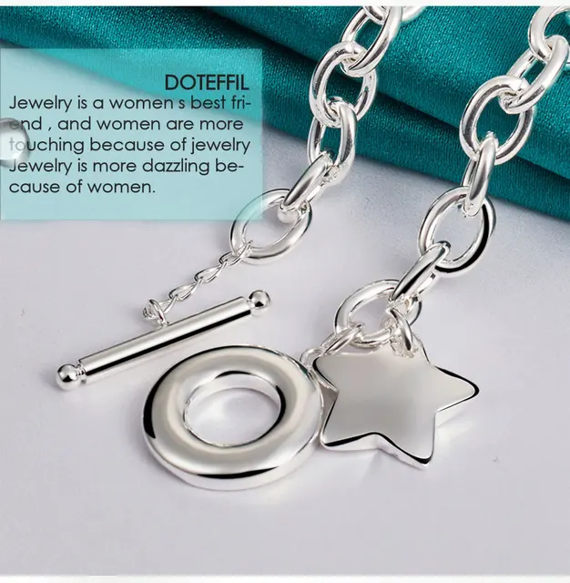 Doteffil-スターリングシルバーの星型ペンダントネックレス,18