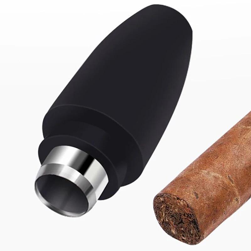 With Key Ring Clip Rubber Portable Cigar Puncher Accessories Blade Cigar Cutter Drill Hole Pocket knife