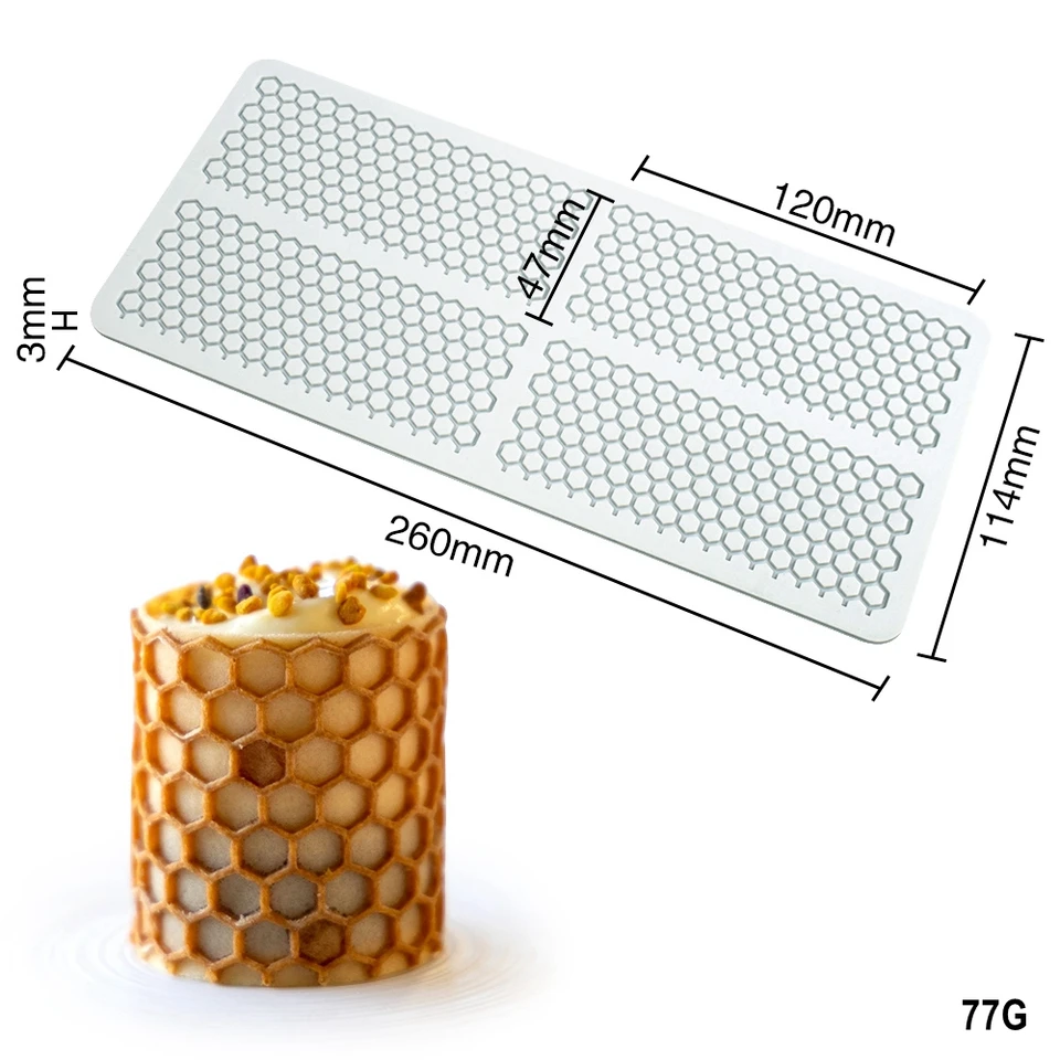 Stampo In Silicone A Nido D'Ape Per Cioccolato E Torte, 5x4,8 Cm, Alimentare, Adatto A Forno E Microonde