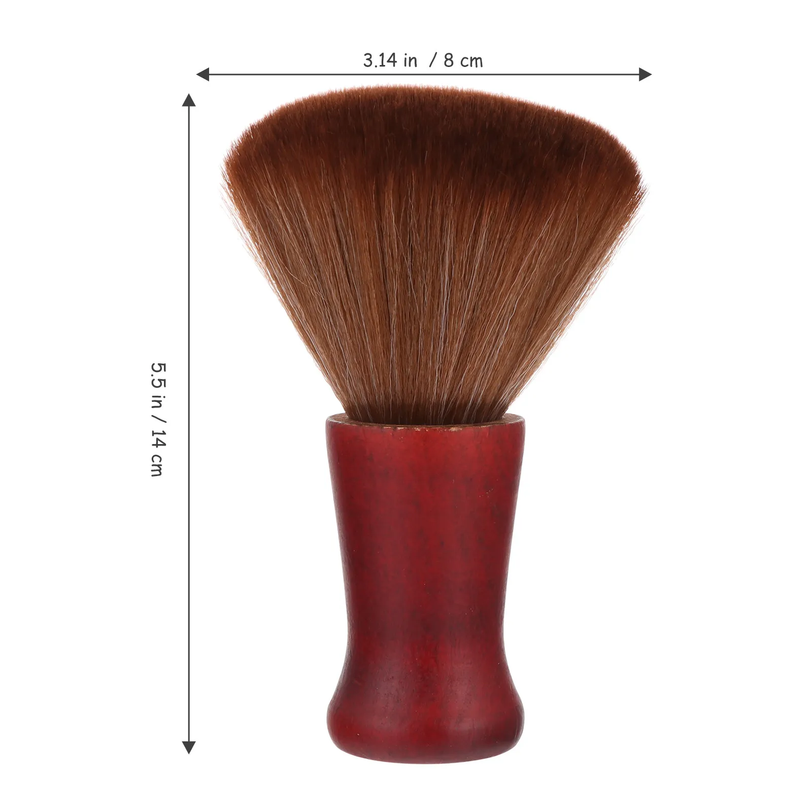 1개 고급 나무 손잡이 머리카락 제거 브러쉬 (목, 얼굴, 귀 청소용) 살롱, 이발소, 미용실, 헤어컷, 먼지 제거용