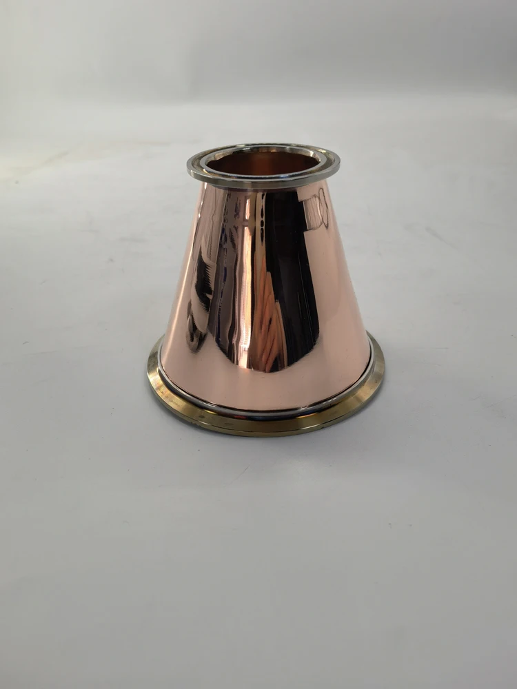 Copper Cone for onion head Tri-clamp Reducer 4&quot (102mm) OD119x 2&quot(51mm)OD64 .Length 70mmDistillation.Dephlegmator Reflux |