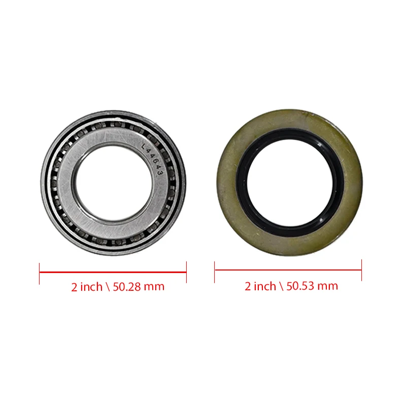 Front Axle Wheel Hub Bearings and Seal Kit 50892-G1 25146-G1 Compatible with EZGO Gas Electric Golf Cart TXT 1976 and Up