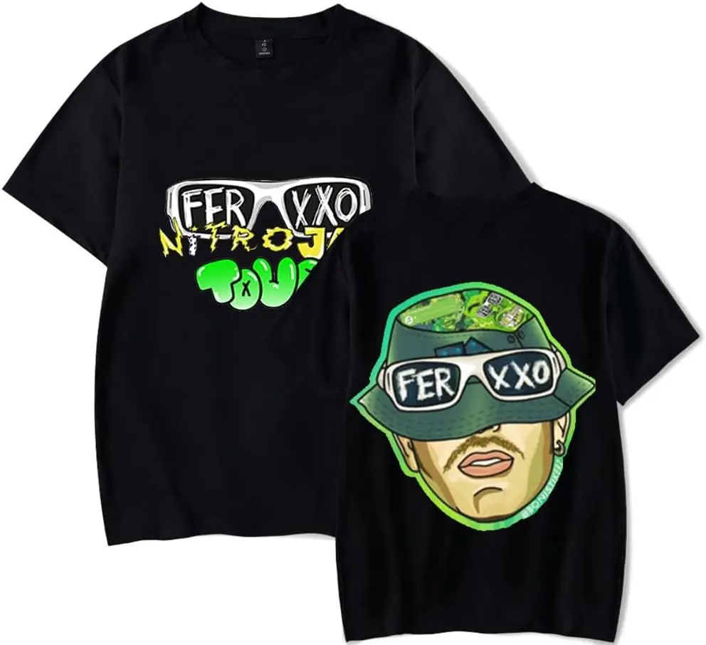 

Ferxxo Rapper Feid Nitro JAM Tour Tshirt Merch Unisex Trend Casual Short SleeveTop