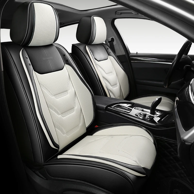 Universal Car Seat Covers Full Covered Durable Leather Seat Cushion for