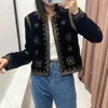 2024 Zarb Spring/Summer New Women's Fashion and Versatile Slim Fit Trendy Palace Embroidered Velvet Coat 1