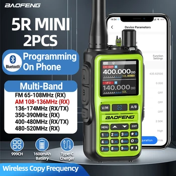 1/2PCS BaoFeng UV-5R 8W Tri-Power Walkie Talkie High Power Dual Band Long Range 128 CH Portable Handheld UV 5R Ham Two WaRadio 1