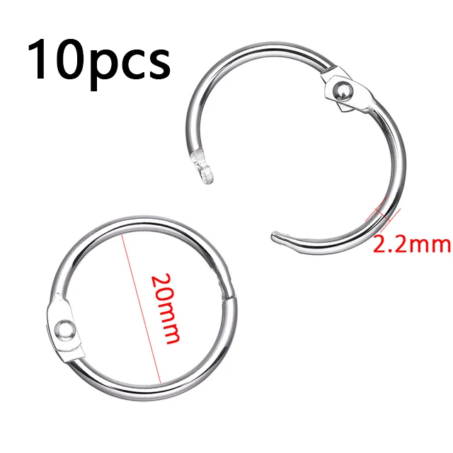 20 Anelli Metallici Per Raccoglitori - Diametro 15mm, Argento, Per Fogli E Album
