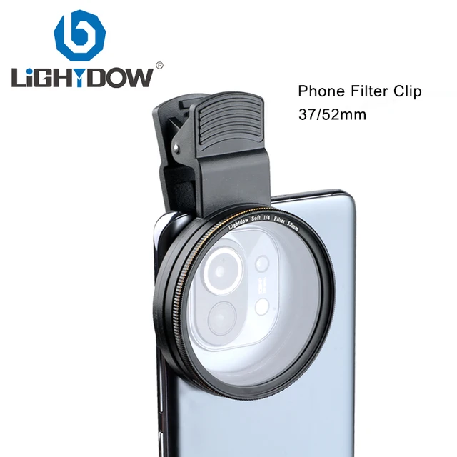 Lightdow Phone Filter Clip (filter not included) for Camera Lens Filter CPL Filter ND Filter Soft Filter Star Filter 37/52mm 1 Lightdow Phone Filter Clip (filter not included) for Camera Lens Filter CPL Filter ND Filter Soft Filter Star Filter 37/52mm 1