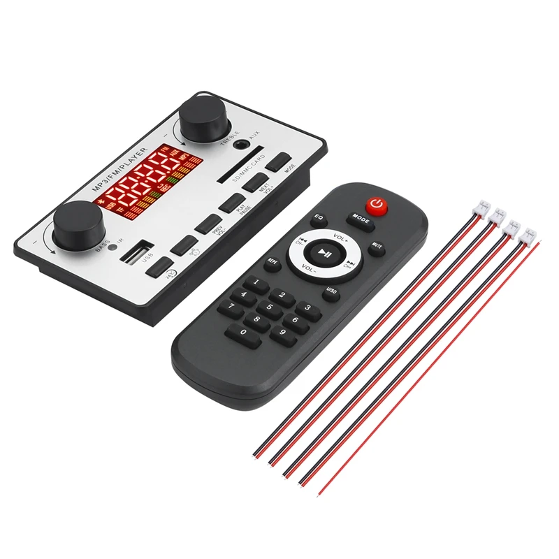

2x40 Вт 80 Вт усилитель бас MP3-плеер декодер панель Bluetooth-Compatible5.0 автомобильный FM-радиомодуль с поддержкой FM TF USB AUX