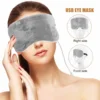 USB Eye Mask Heat Compress Blindfold Sleeping Steaming Heated Masks for Dry Eyes Nose Warming Streamer Rechargeable 4
