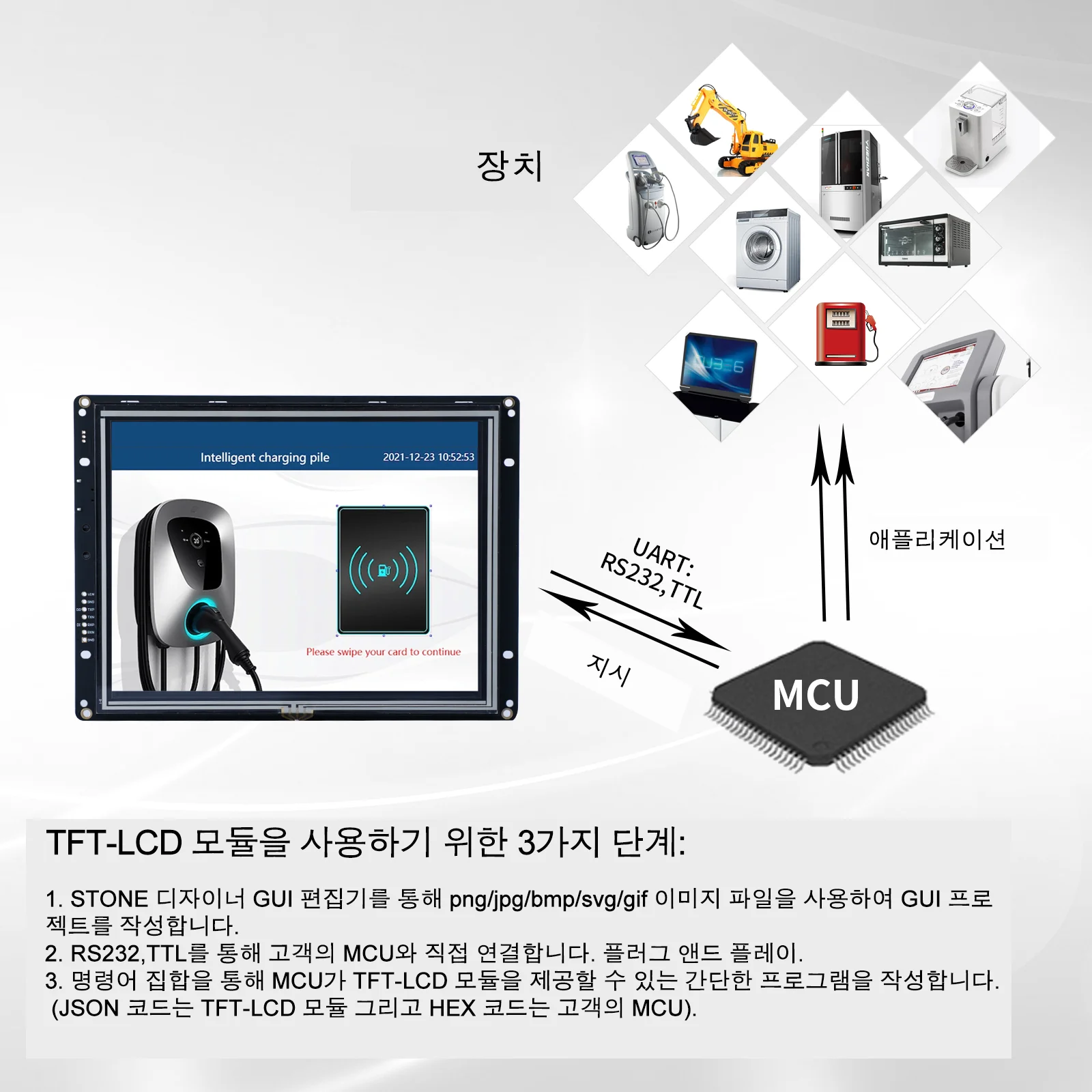 HMI 직렬 LCD 디스플레이 모듈, 프로그램 및 터치 스크린, 장비 제어판 STWA101WT-01, 10.1 인치